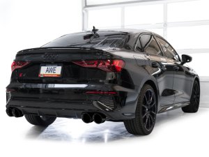 Audi S3 Performance Exhaust - AWE Tuning - Track Edition, Cat Back - Diamond Black - `22-`24